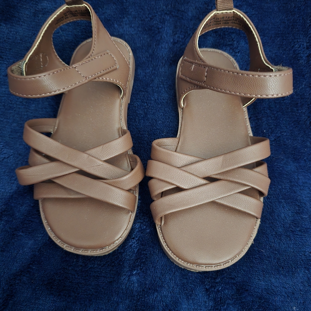 H&M Tan Braided Flat Sandals